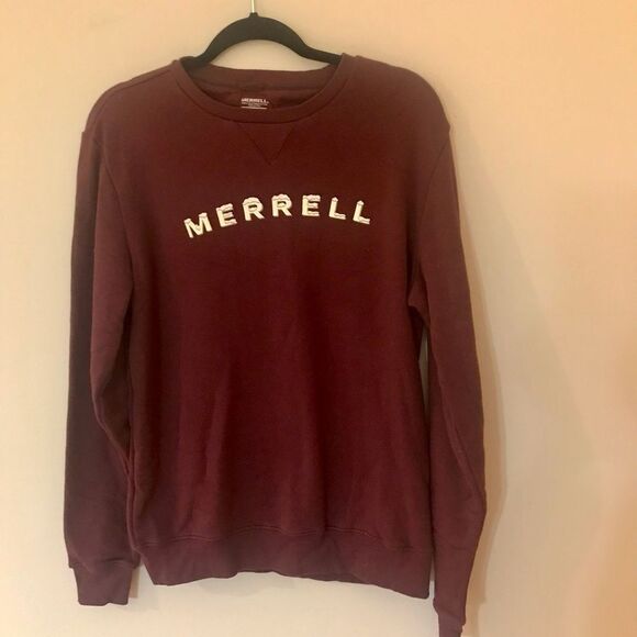 Merrell Men's Ice Fleece Crew Sweatshirt Burgundy - Picture 4 of 8